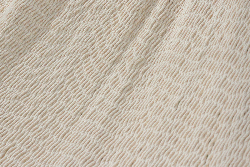 Deluxe Outdoor Cotton Mexican Hammock in Cream Colour Queen Size Image 3 - v97-tdq-cream