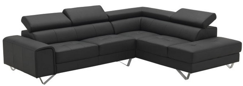 Contessa_2_Seater_Leather_Lounge_with_Right_Chaise_Black_IMAGE_1